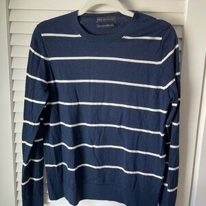 Navy Striped Men's Sweater